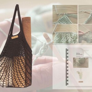 Shopping net net bag instructions with VIDEOS knitting bag knitting project bag knitting bag shopping bag image 10