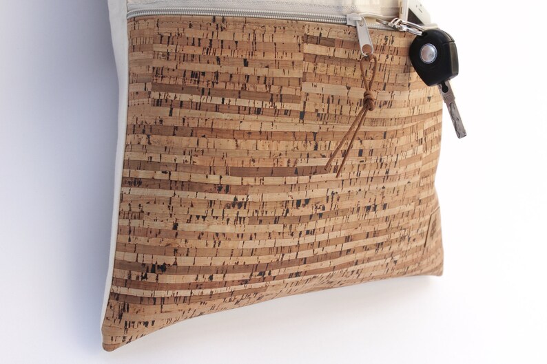 Tote bag CORK sand /& stripes