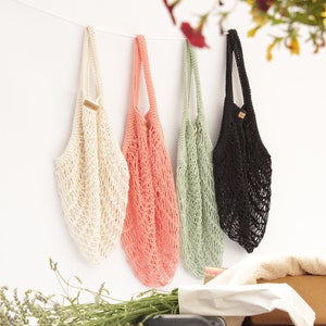 Shopping net net bag instructions with VIDEOS knitting bag knitting project bag knitting bag shopping bag image 3