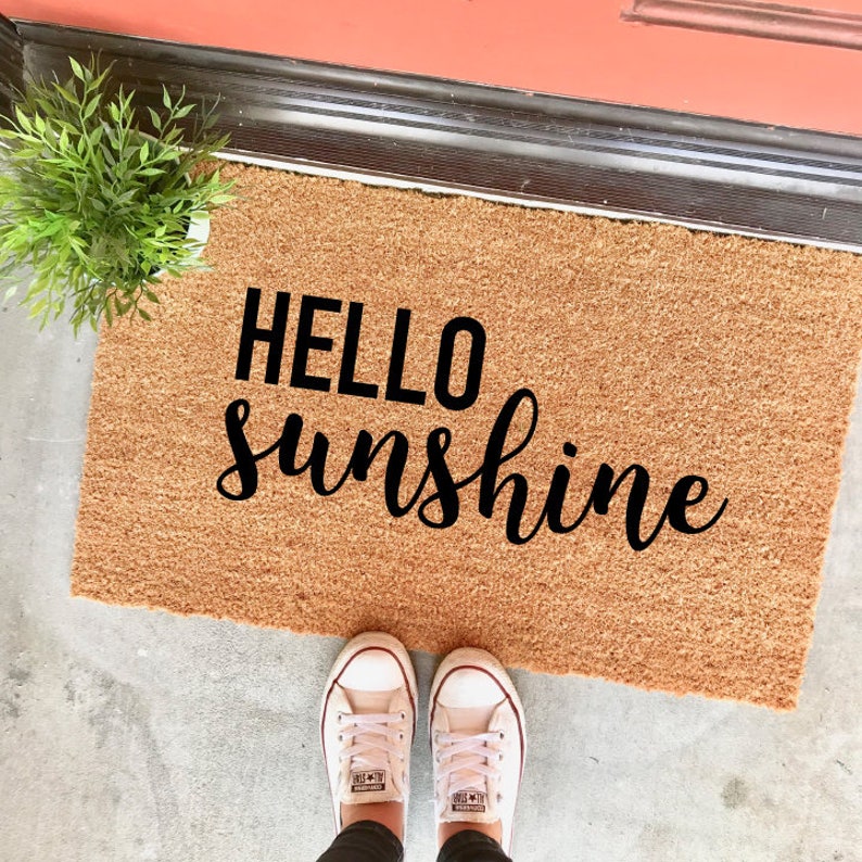 HELLO sunshine doormat 18x30 cute doormats Etsy