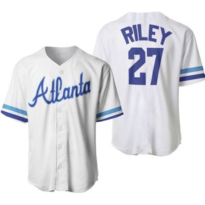 austin riley blue jersey