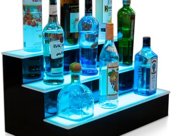 3 Tier 24" LED iluminado estantes de barra de inicio