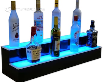 36 "2 pasos LED iluminado back bar estantes de licor - envío gratis!