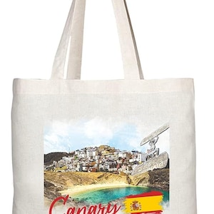 TB1544 Kanarische Insel Spanien - B Neuheit Geschenk Geschenk Gedruckte umweltfreundliche stilvolle Tote Schultertasche mit langem Griff