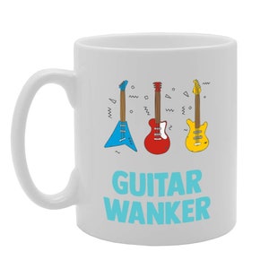 MG4706 Guitar Wanker Novelty Gift Printed Tea Coffee Ceramic Mug
