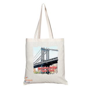 TB1523 Brooklyn Bridge Neuheit Geschenk Geschenk Gedruckt Tourist Tote Schulter Souvenir Geschenktasche