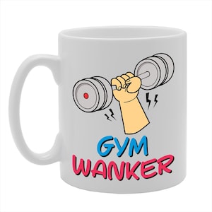 MG5227 Gym Wanker Novelty Gift Printed Tea Coffee Ceramic Mug