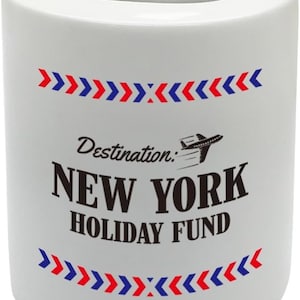 Coralgraph Inc BS022 NEW YORK HOLIDAY Fund Novidade Presente Impresso Cerâmica Cofrinho Caixa de Economia de Dinheiro