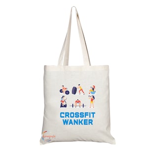 TB1253 Crossfit Wanker Neuheit Geschenk Geschenk Gedruckt Eco-Friendly Stylish Long Tote Schultertasche mit Griff