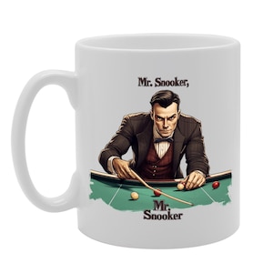 MG6571 Tazza Mr Snooker | Cue Sport & Biliardo Regalo per gli appassionati di snooker, da collezione in ceramica lavabile in lavastoviglie