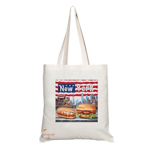 TB2036 New York 2 Souvenir Tote Bag – Stylowa torba płócienna dla miłośników Nowego Jorku i podróżników