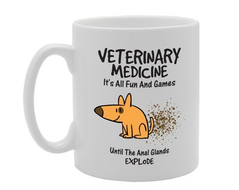 MG3406 Medicina veterinaria Novità regalo stampato Tè Caffè Novità regalo stampato Tè Caffè Tazza in ceramica