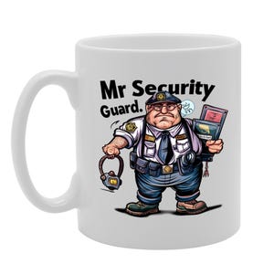 MG6273 Mr Security Guard Ceramic Mug | Safety Protection Gift | Ceramic Keepsake for Security Officers & Night Guards