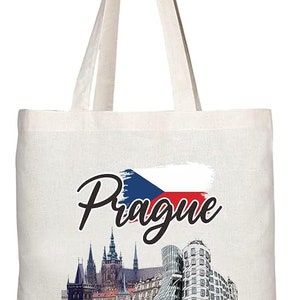 TB1531 Prag Tschechische Republik - Eine Neuheit Geschenk Gedruckte umweltfreundliche stilvolle Tote Schultertasche mit langem Griff