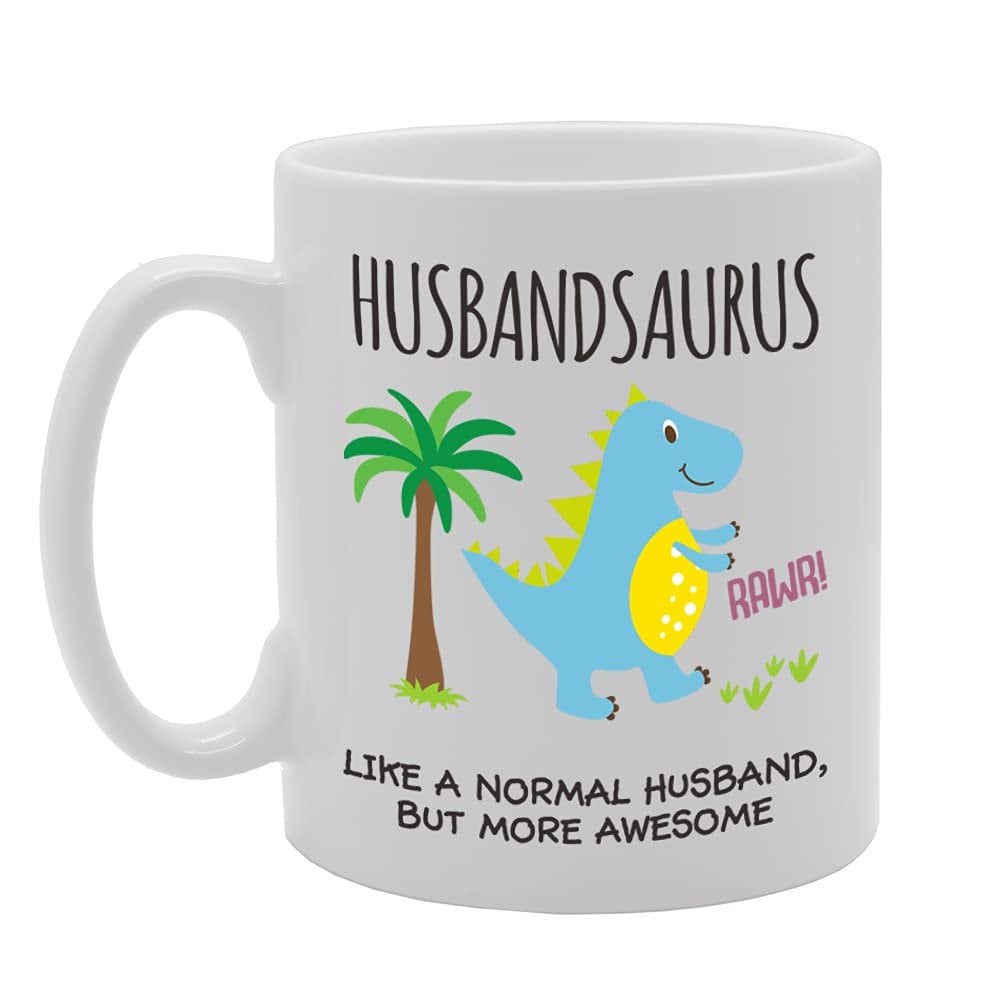 MG5197 Husbandsaurus Like a Normal Husband Novelty Gift Printed Tea Coffee Ceramic Mug