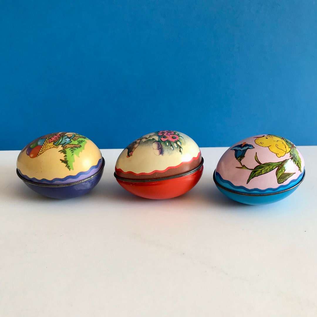 Vintage Tin Easter Egg Cases. Etsy UK