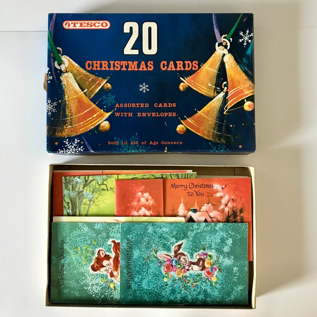 Vintage Box of Christmas Cards. Etsy UK