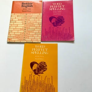 Vintage Ronald Ridout school books English and spelling.