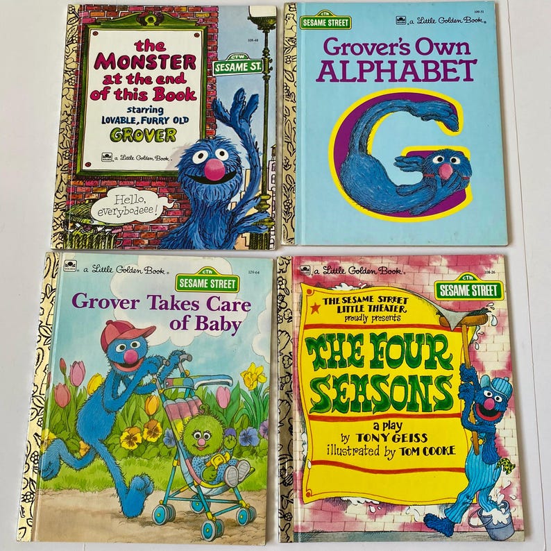 Grover Abc Vintage Sesame Street Books Grover. - Etsy UK