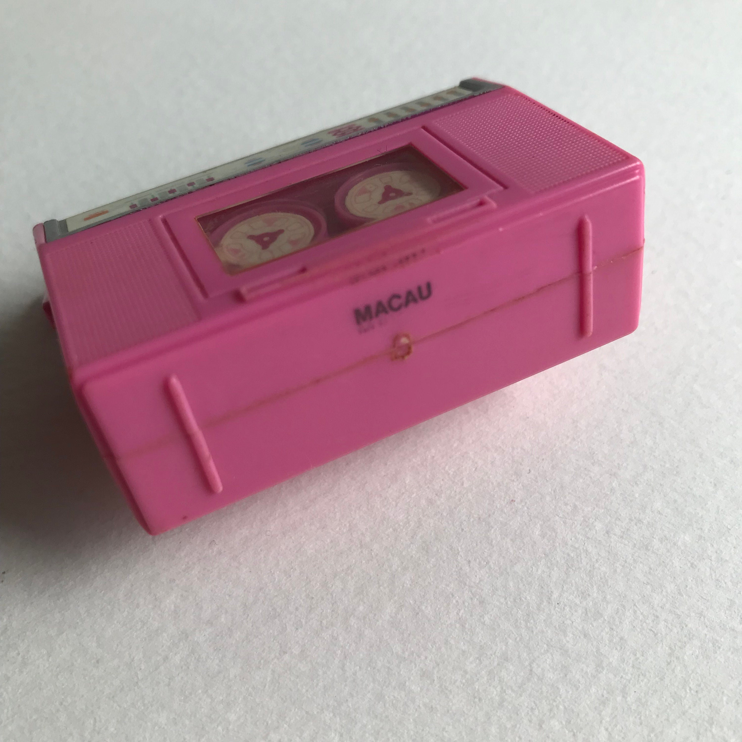 Vintage Barbie Wind up Cassette Player Boom Box Working