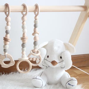 Baby gym with or without toy set / Wooden baby gym / Activity Gym and Baby Gift / Wooden Mobile image 2