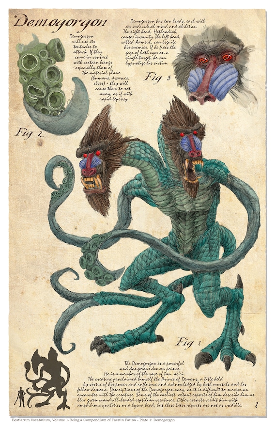 D&D Demogorgon — Bestiarum Vocabulum, Volume 1–Being a Compendium of Faerûn  Fauna, DnD, Dungeons and Dragons