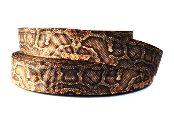 5 Yds Red Shiny Animal Print Snake Wired Ribbon 1 1//2/"W