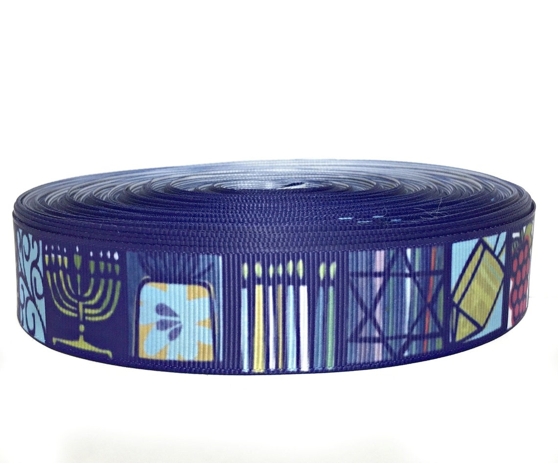 1 Hanukkah Ribbon Jewish Celebration Menorah Etsy