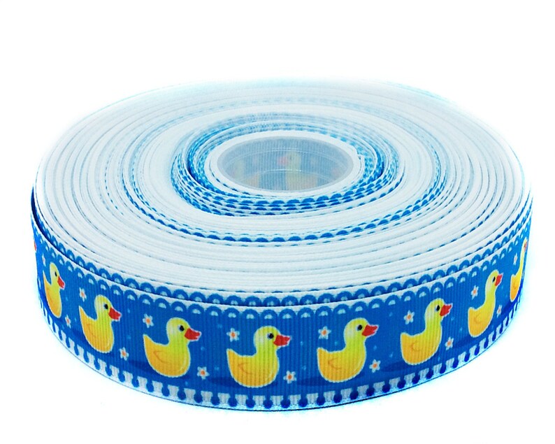 Rubber Ducky Ribbon Duck Grosgrain 7/8 Printed Etsy