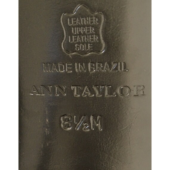 Ann Taylor 100% Leather Brown Faux Croc 4" Heal P… - image 8