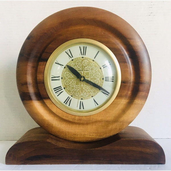 Wood Mantel Clock Etsy