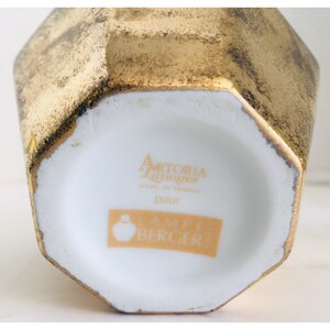 Lampe Berger En Porcelaine De Limoges - Motif Palmiers, 15x9,5 Cm, Occasion Excellent état