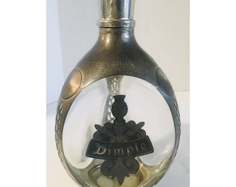 Vintage Dimple Whisky Decanter | 1984 LA Olympics Ceramic Bottle