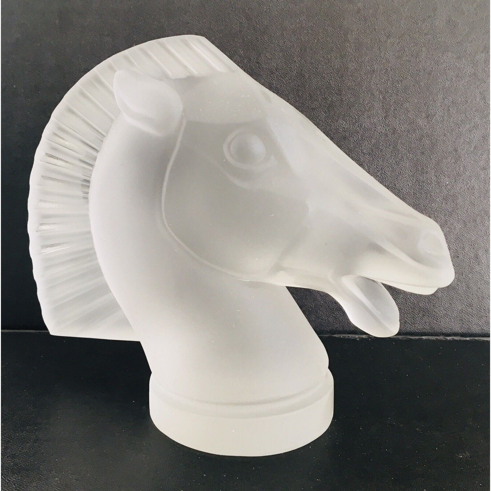 bohemian-art-deco-frosted-glass-horse-head-car-mascot-etsy
