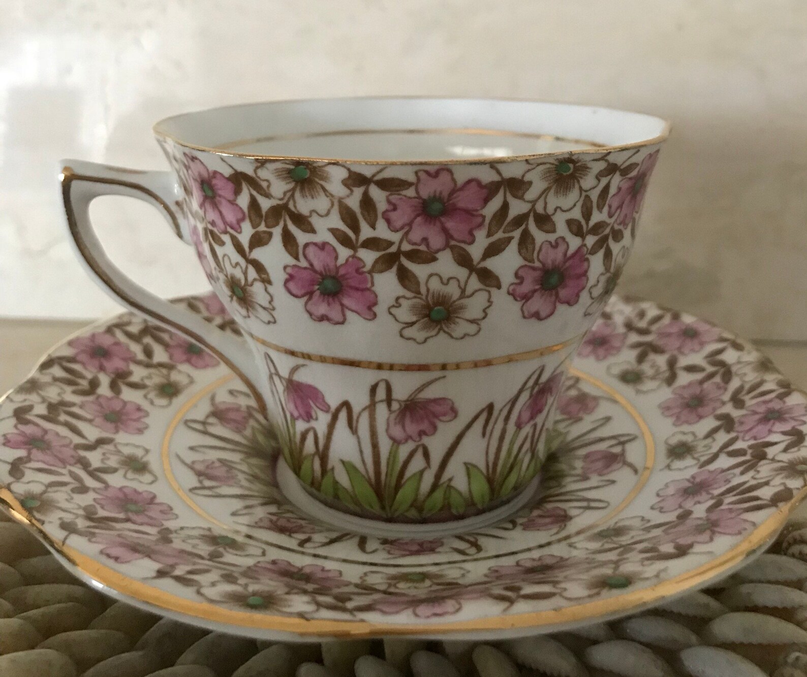 Rosina Queens fine bone china tea cup and saucer pattern Etsy