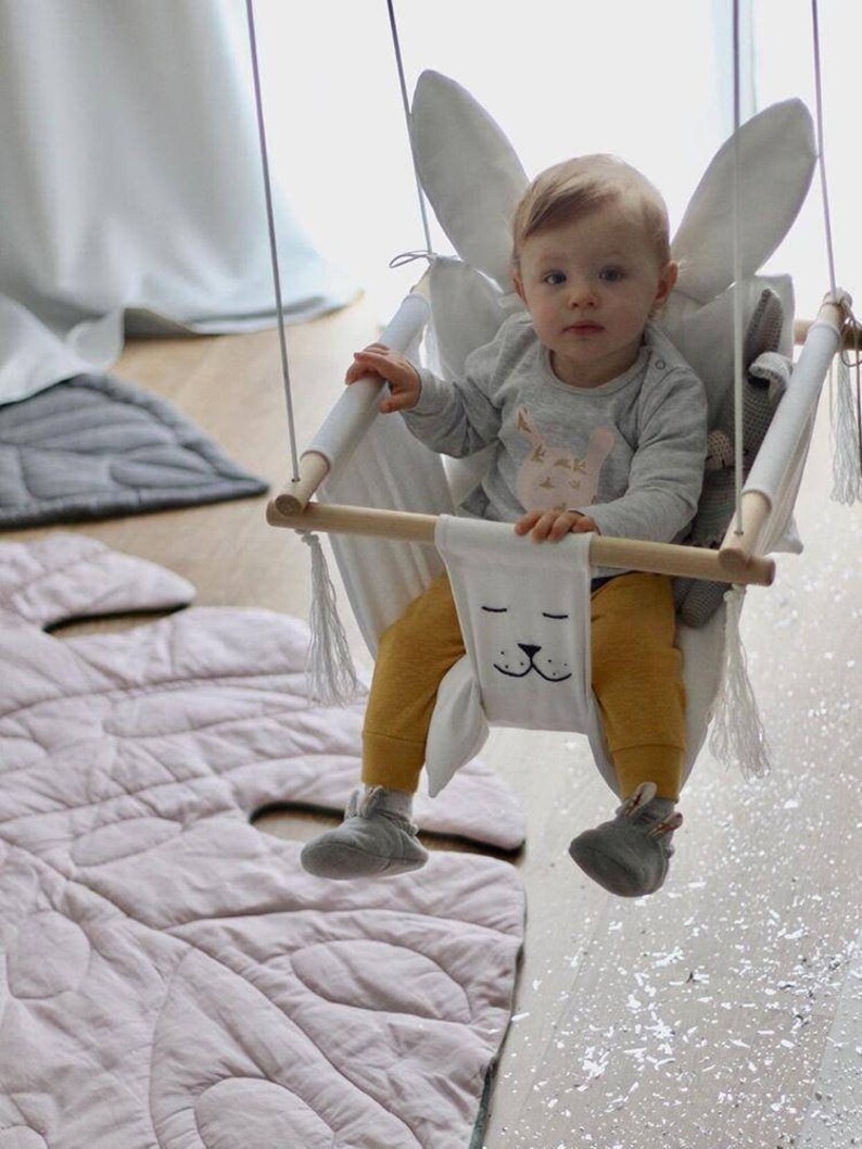 Baby Swing Bunny Baby Swing Kids Swing Childrens Swing Etsy
