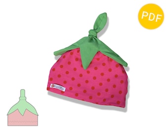 Strawberry hat - Sewing pattern and Tutorial - baby toddler - PDF