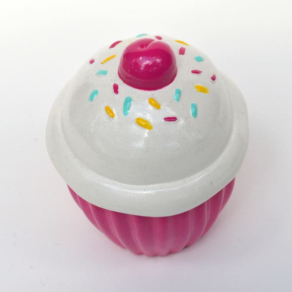 Ceramic Cupcake With Sprinkles Trinket Box