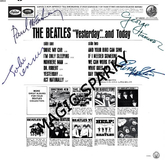 Beatles Rare Signed Butcher Cover Artwork Cover Only LP