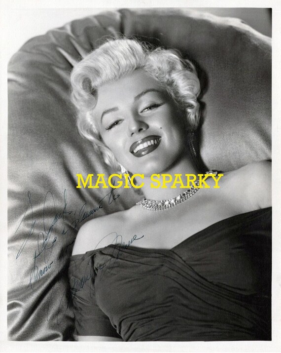 マリリン・モンロー 小切手 1952年　複製 マリリン・モンローのサイン入り写真と小切手 希少な新品プリント