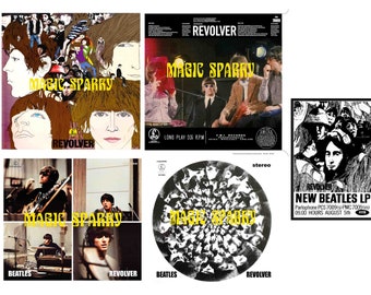 Beatles Ultra Rare Revolver Memorabilia set Alternate COLOR COLOUR Revolver cover plus rare inserts and mini poster 1966 LP Album
