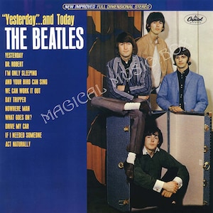 Beatles Rare BLUE Yesterday and Today Butcher cover Artwork Cover only LP Vinyl Album Lennon McCartney Harrison Starr 1966