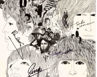 Beatles Rare Fantasy Artwork Signed REVOLVER Album Cover LP Vinyl
