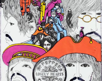 Beatles Ultra Rare Alternate Revolver style Sgt. Pepper 1967 Colour Cover LP Vinyl Album Lennon McCartney