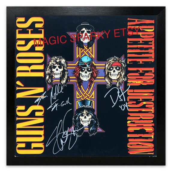 Guns and Roses for Destruction Rare Fully Signed - Etsy