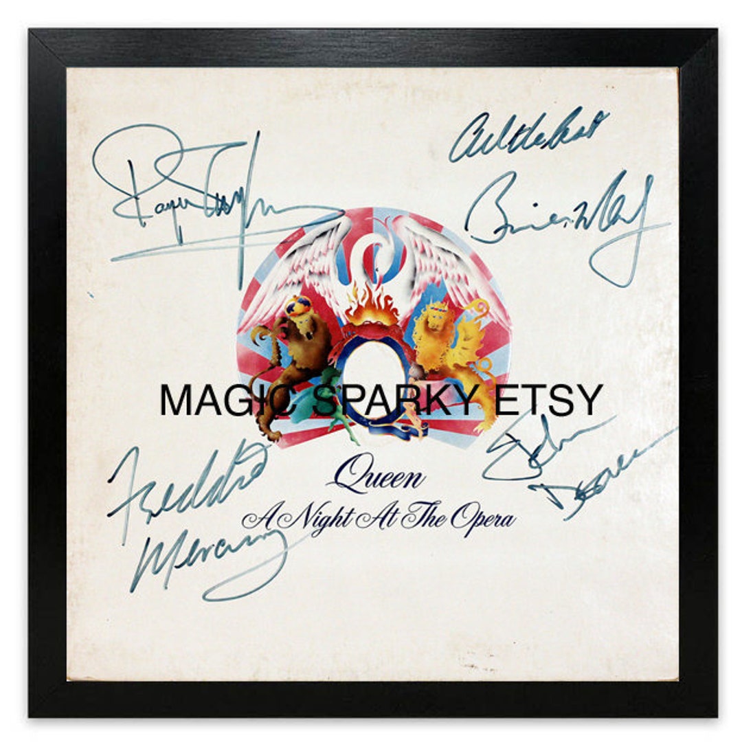 Queen A Night At The Opera サイン入り Queen A Night at the Opera Rare Fully Signed Album Replica