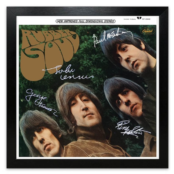 Beatles Rare Replica Fantasy Signed Framed Rubber Soul Capitol