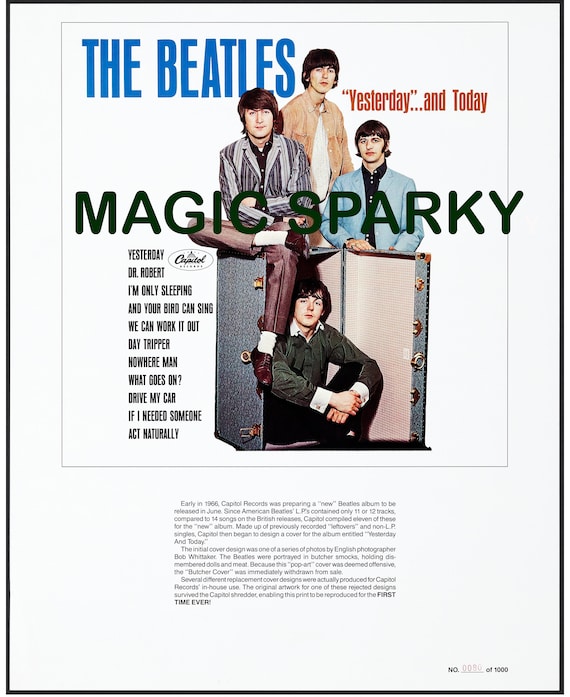 ビートルズ ブッチャー カバー Butcher Coverポスター4枚 Vintage Beatles 'Butcher Cover' Album Poster, 1966 | Biblio