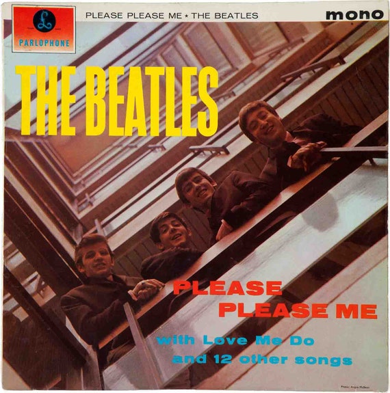 Beatles Rare Signed Please Please Me MONO Repro Cover LP Vinyl