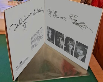 Beatles Rare Fantasy Signed Gatefold Capitol White Album Album Cover LP Vinyl Album Lennon McCartney Harrison Starr 1968